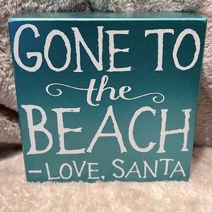 Quill To Paper By SixTrees “Gone To The Beach Love Santa” Boxed Picture Wall Art